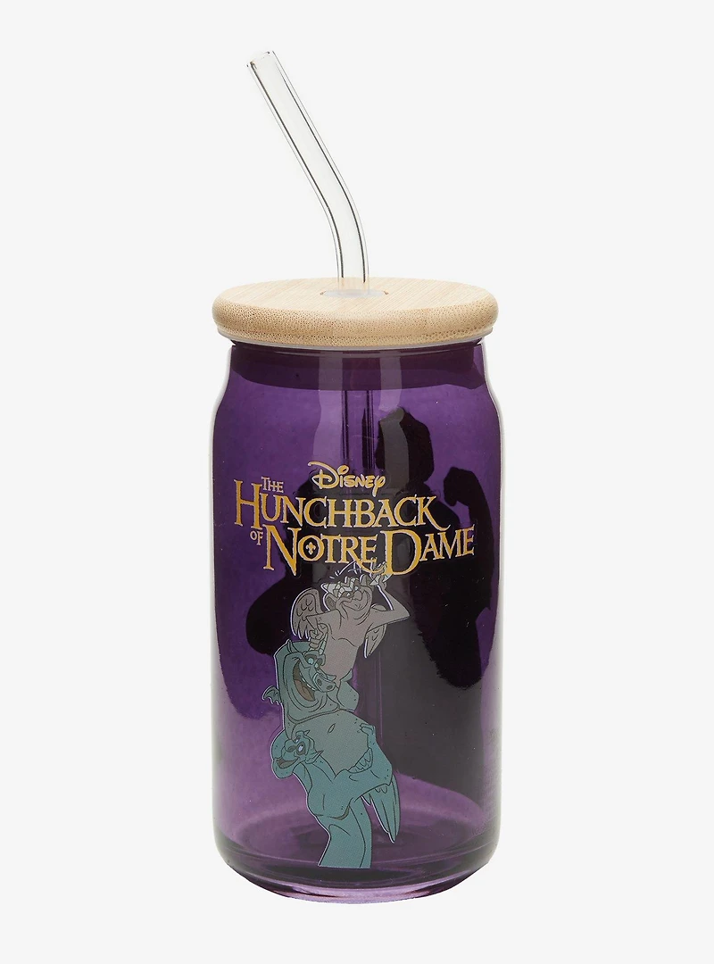 Disney The Hunchback of Notre Dame Character Glass Cup with Straw — BoxLunch Exclusive