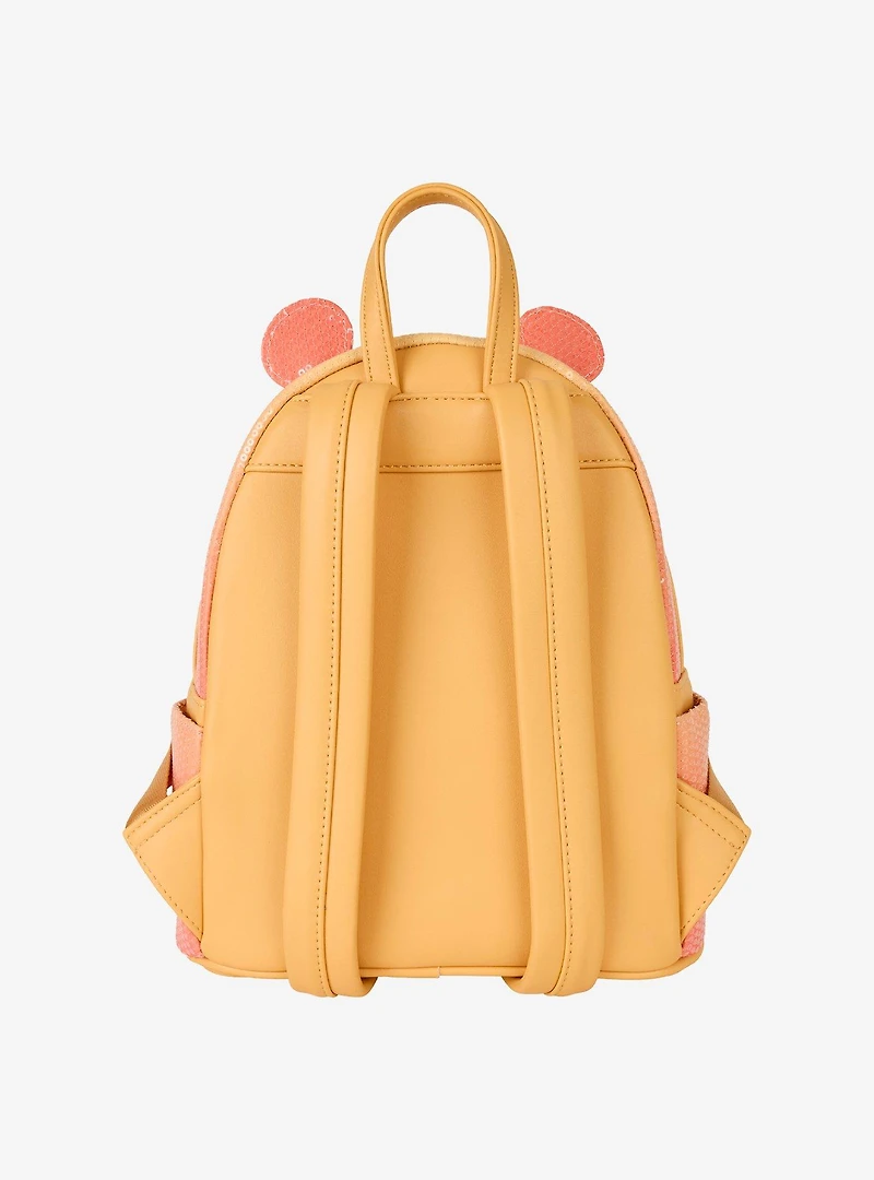 Loungefly Disney Winnie The Pooh Sequin Pooh Bear Figural Mini Backpack