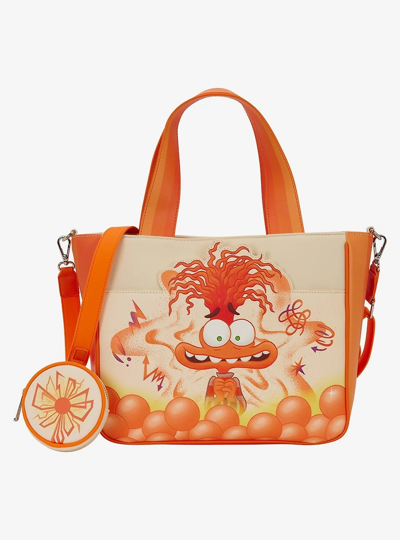 Loungefly Disney Pixar Inside Out 2 Anxiety Tote Bag with Coin Purse