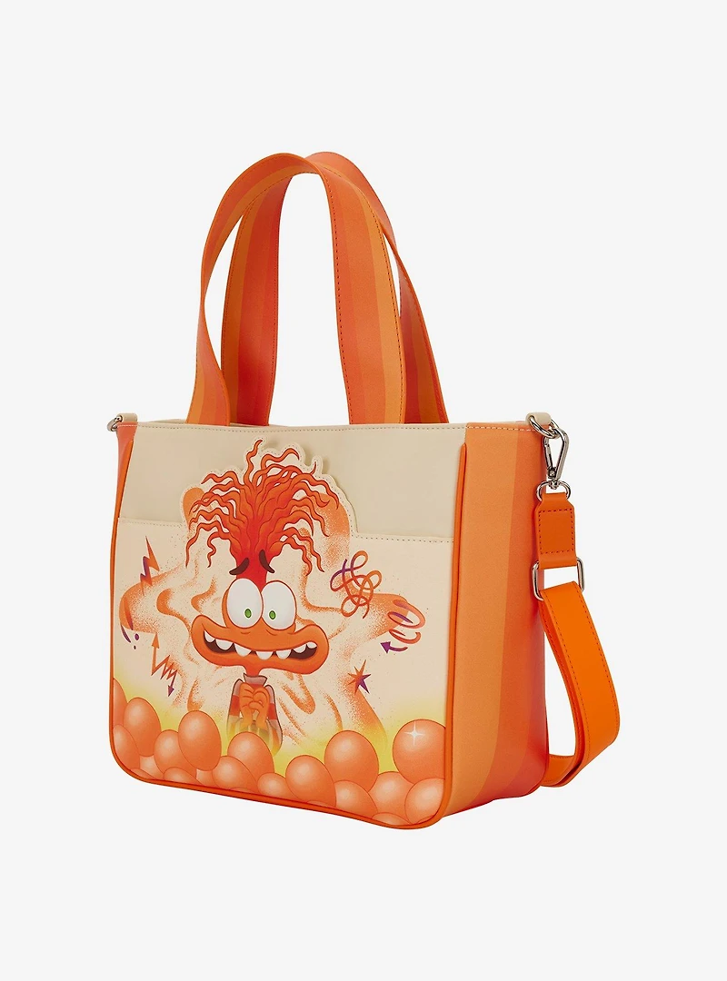 Loungefly Disney Pixar Inside Out 2 Anxiety Tote Bag with Coin Purse