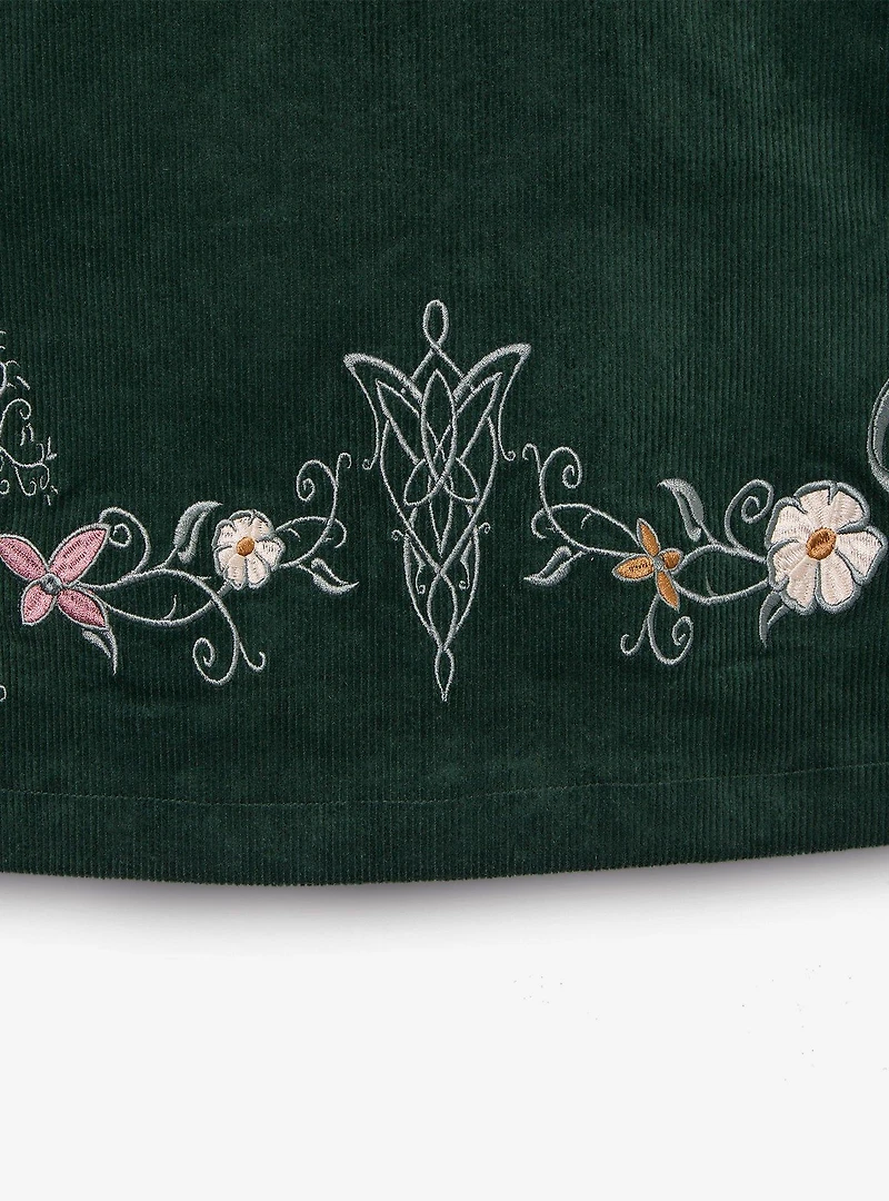 the Lord of Rings Embroidered Icons Corduroy Plus Overall Dress - BoxLunch Exclusive