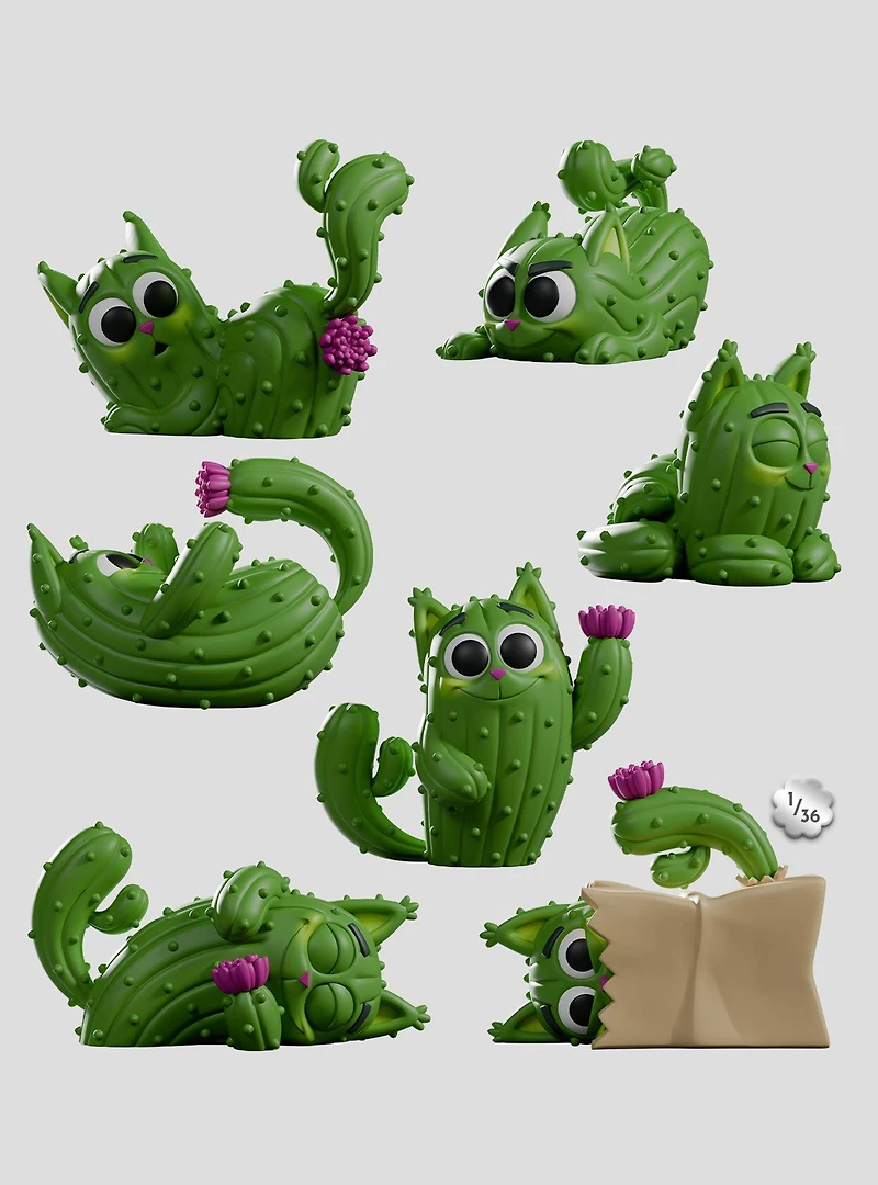 Kaleidos Creative Pricklepuss The Cactus Cat Blind Box Figure