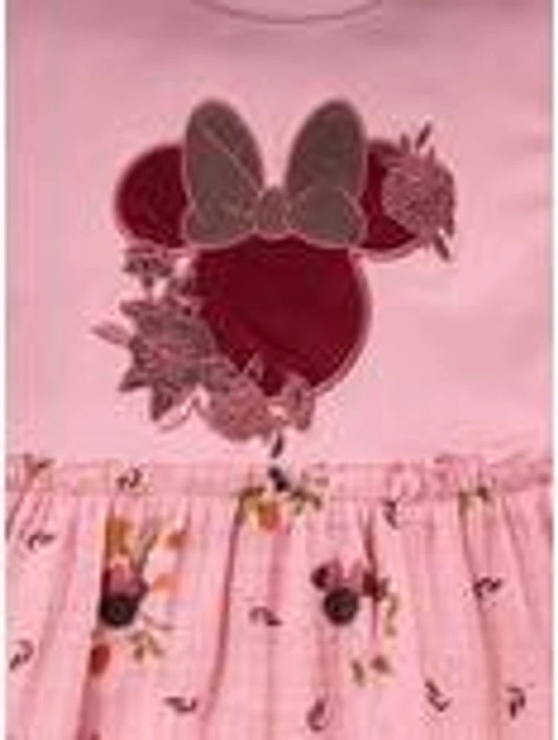 Disney Minnie Mouse Floral Toddler Long Sleeve T-Shirt Dress - BoxLunch Exclusive