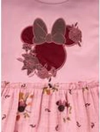 Disney Minnie Mouse Floral Toddler Long Sleeve T-Shirt Dress - BoxLunch Exclusive