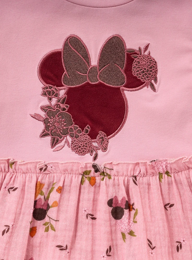 Disney Minnie Mouse Floral Toddler Long Sleeve T-Shirt Dress - BoxLunch Exclusive