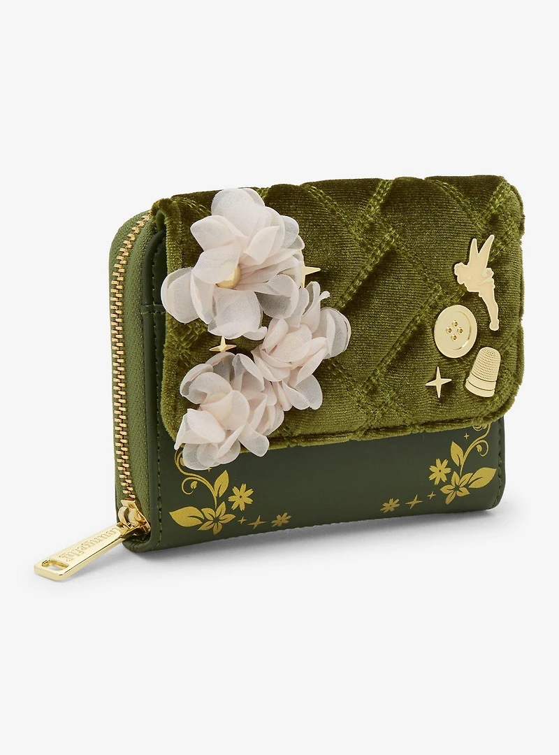 Loungefly Disney Peter Pan Tinker Bell Velvet Quilted Wallet - BoxLunch Exclusive