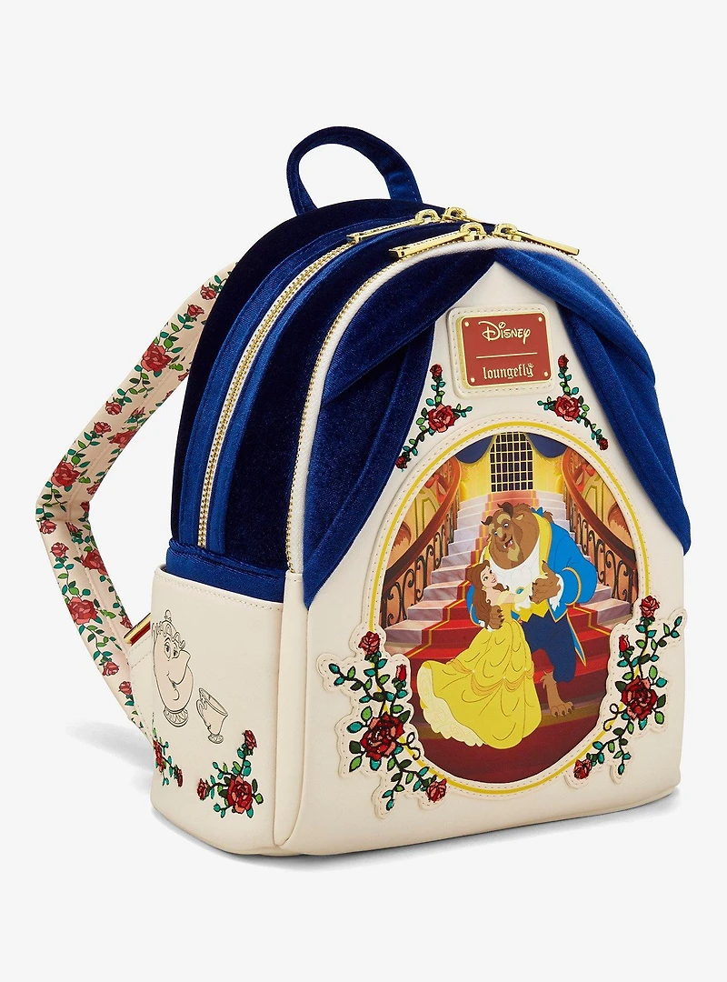 Loungefly Disney Beauty and the Beast Belle & Beast Velvet Mini Backpack — BoxLunch Exclusive