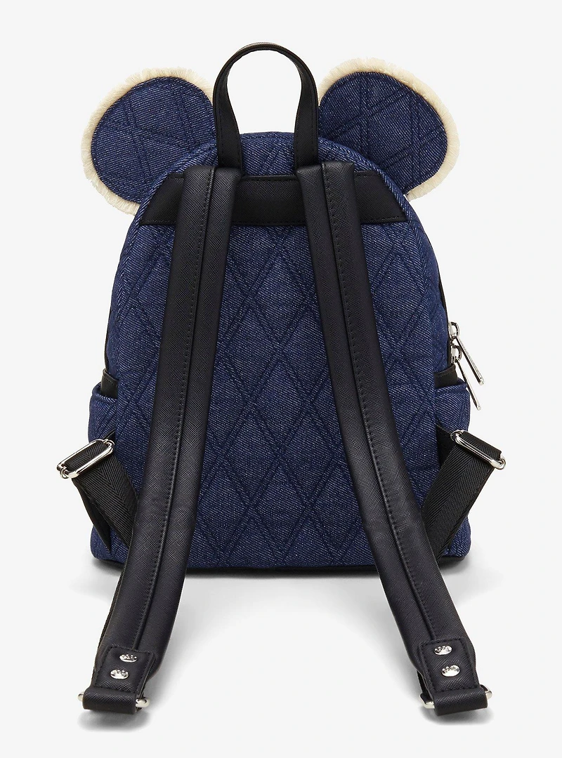 Loungefly Disney Minnie Mouse Denim Quilted Mini Backpack — BoxLunch Exclusive