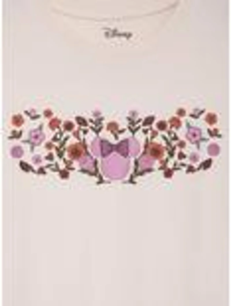Disney Minnie Mouse Floral Embroidered Women's T-Shirt - BoxLunch Exclusive