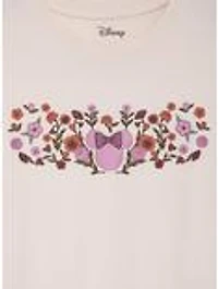 Disney Minnie Mouse Floral Embroidered Women's T-Shirt - BoxLunch Exclusive