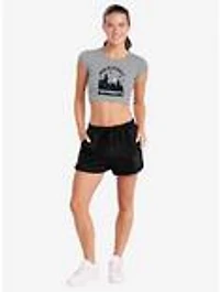 Harry Potter Birthday At Hogwarts Cap Sleeve Baby Rib Women's Crop Top