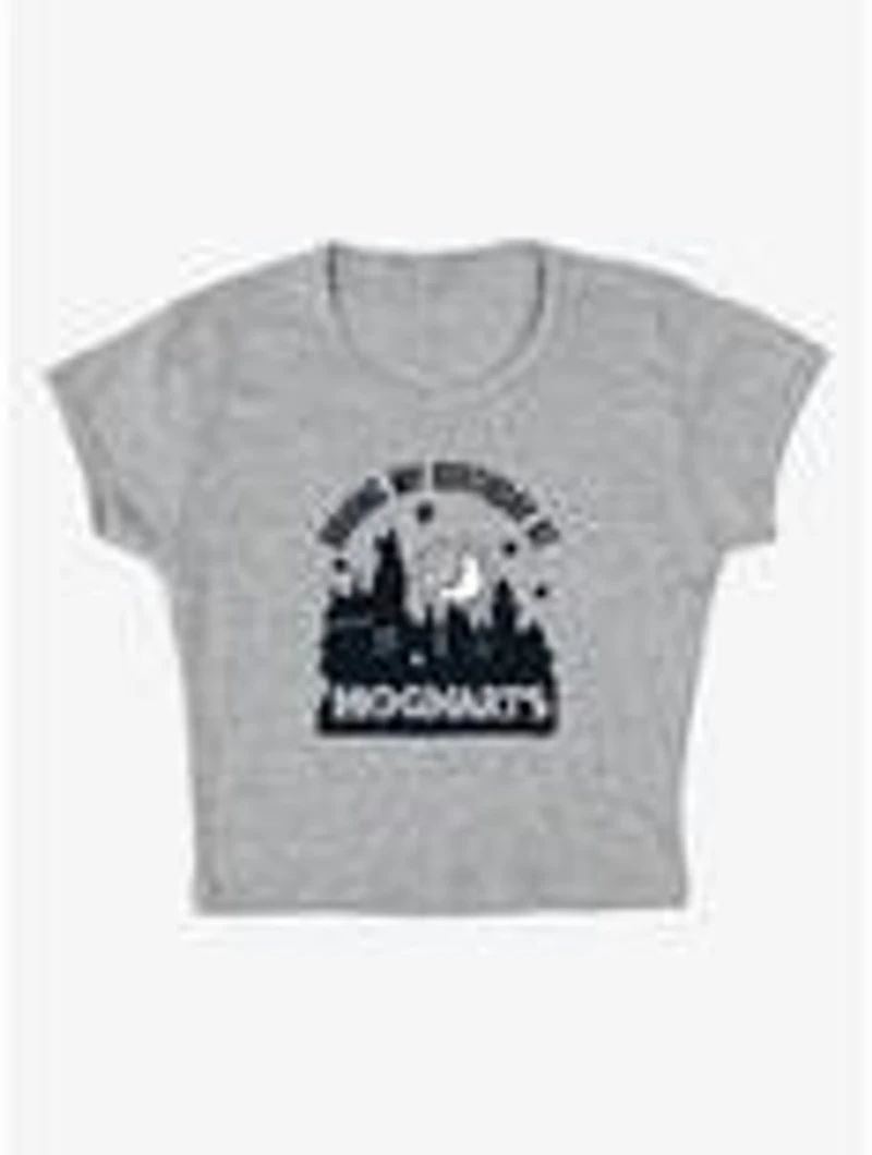 Harry Potter Birthday At Hogwarts Cap Sleeve Baby Rib Women's Crop Top