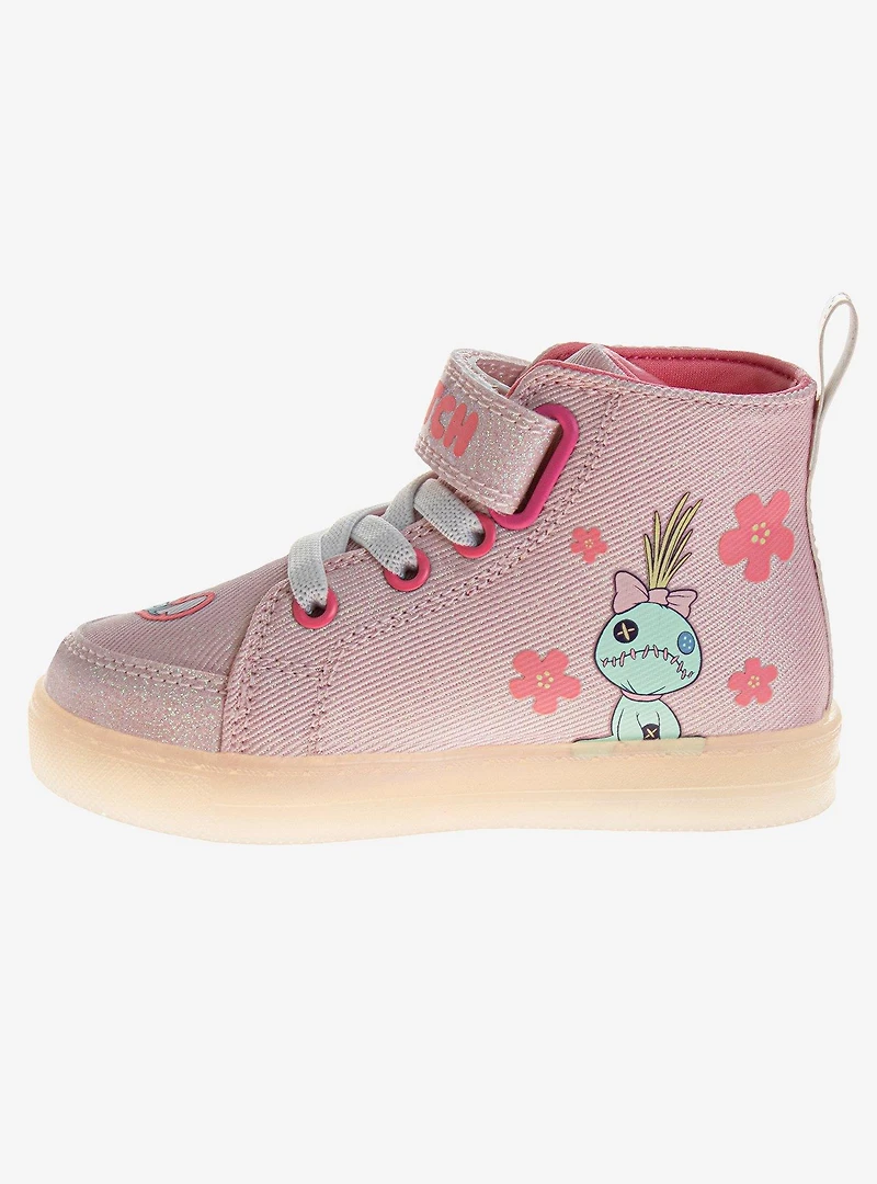 Disney Lilo & Stitch Toddler Girls High Top Light Up Sneakers