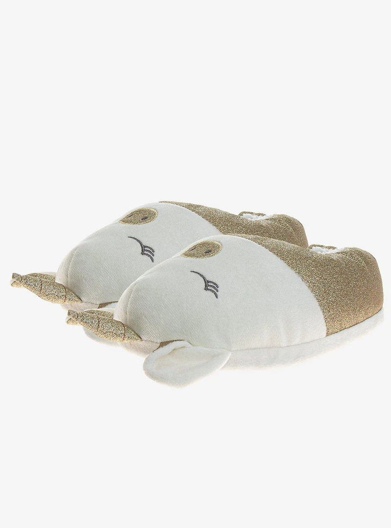 Gold Unicorn Girls Comfy Slippers