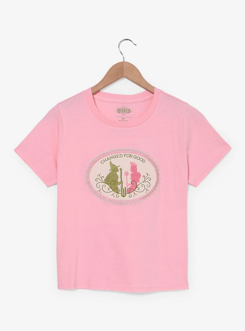 Wicked Elphaba & Glinda Embroidered Women's T-Shirt - BoxLunch Exclusive