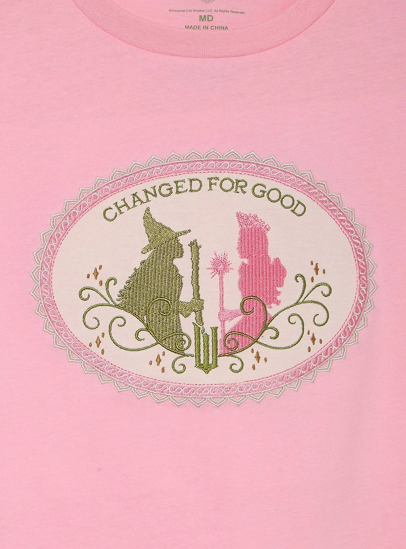 Wicked Elphaba & Glinda Embroidered Women's Plus T-Shirt - BoxLunch Exclusive