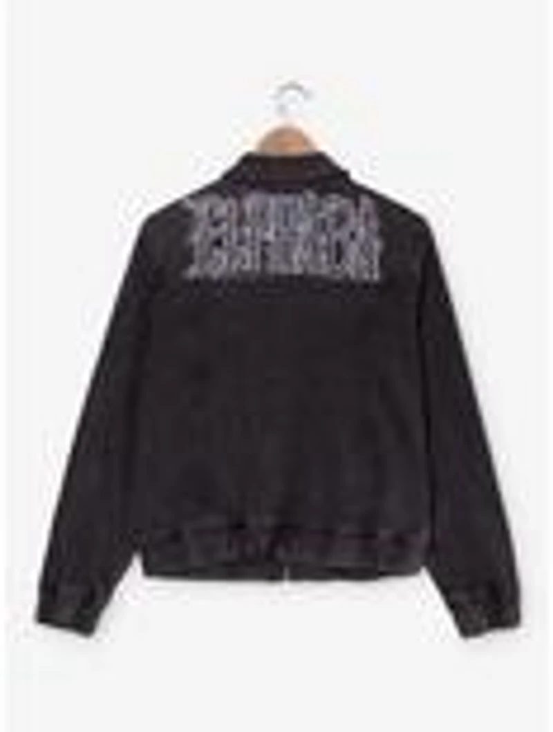 Wicked Elphaba Icons Rhinestone Women's Black Denim Jacket — BoxLunch Exclusive