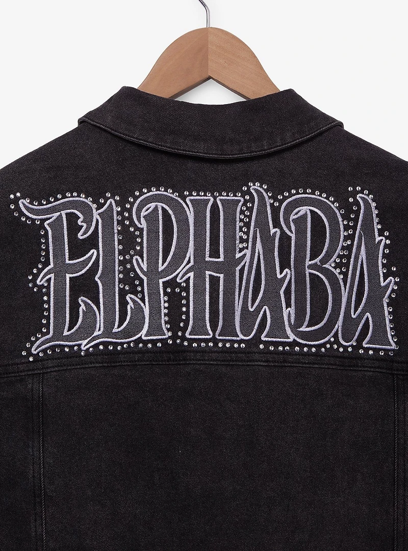 Wicked Elphaba Icons Rhinestone Women's Black Denim Jacket — BoxLunch Exclusive