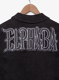 Wicked Elphaba Icons Rhinestone Women's Black Denim Jacket — BoxLunch Exclusive