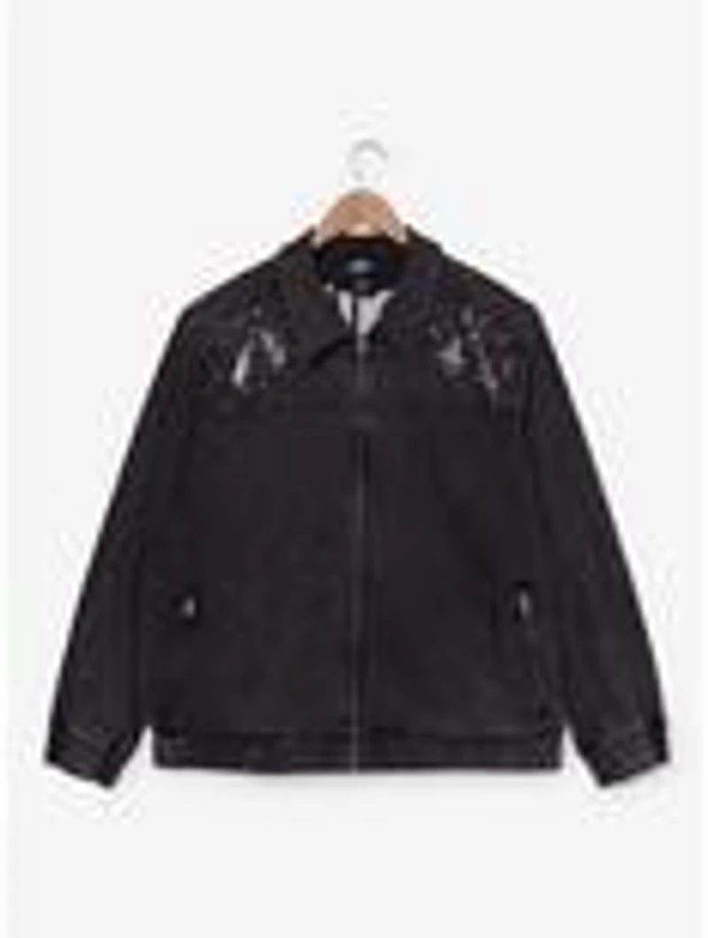 Wicked Elphaba Icons Rhinestone Women's Plus Black Denim Jacket — BoxLunch Exclusive