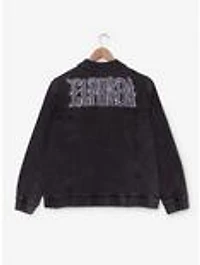 Wicked Elphaba Icons Rhinestone Women's Plus Black Denim Jacket — BoxLunch Exclusive