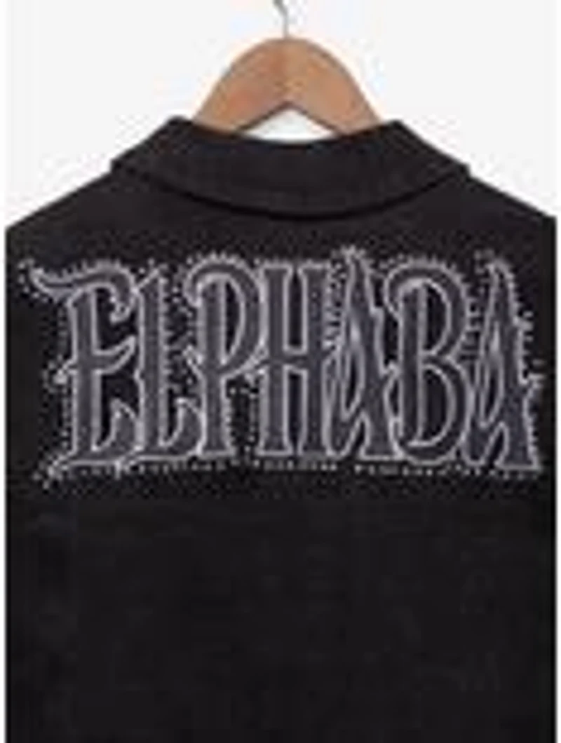 Wicked Elphaba Icons Rhinestone Women's Plus Black Denim Jacket — BoxLunch Exclusive