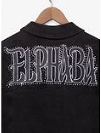 Wicked Elphaba Icons Rhinestone Women's Plus Black Denim Jacket — BoxLunch Exclusive