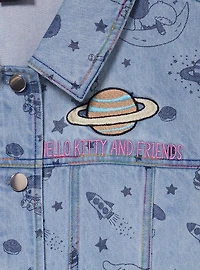 Sanrio Hello Kitty and Friends Space Allover Print Women's Plus Denim Jacket - BoxLunch Exclusive