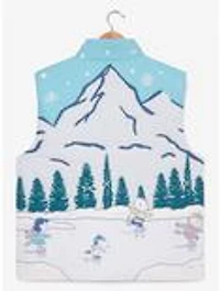 Peanuts Skiing Scene Puffer Vest - BoxLunch Exclusive