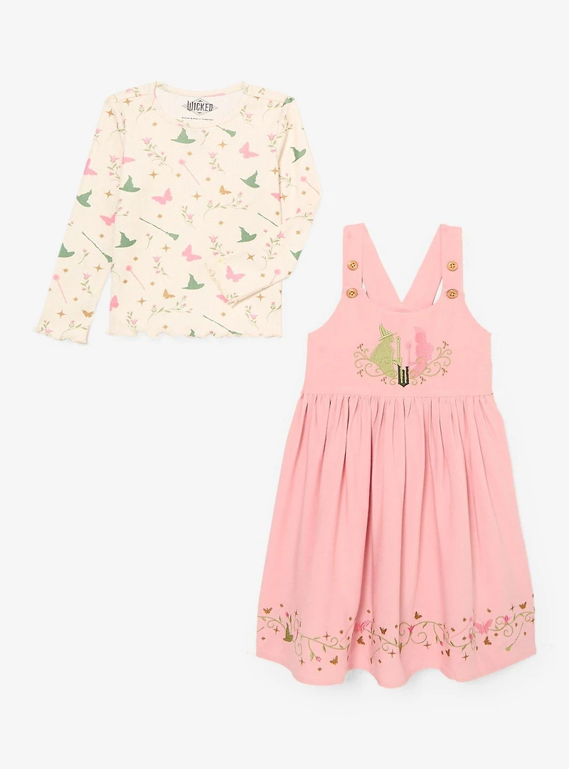 Wicked Glinda & Elphaba Toddler Long Sleeve T-Shirt Dress Set - BoxLunch Exclusive