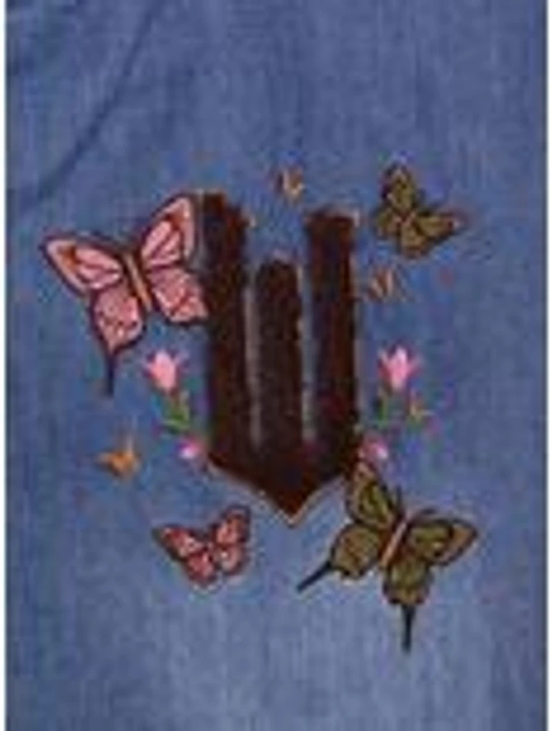 Wicked Glinda & Elphaba Youth Denim Varsity Jacket - BoxLunch Exclusive