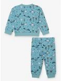 Peanuts Winter Scene Allover Print Infant Crewneck and Sweatpants Set - BoxLunch Exclusive