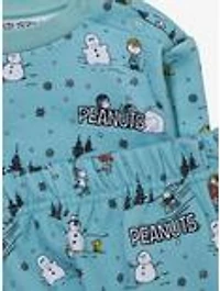 Peanuts Winter Scene Allover Print Infant Crewneck and Sweatpants Set - BoxLunch Exclusive