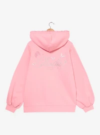 Wicked Glinda Rhinestone Ruffle Women's Plus Zippered Hoodie - BoxLunch Exclusive