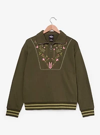 Wicked Embroidered Icons Women's Quarter Zip Crewneck - BoxLunch Exclusive