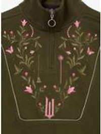 Wicked Embroidered Icons Women's Quarter Zip Crewneck - BoxLunch Exclusive