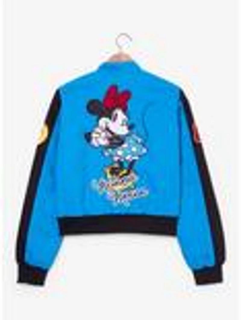 Disney Minnie Mouse Icons Women's Cropped Moto Jacket — BoxLunch Exclusive