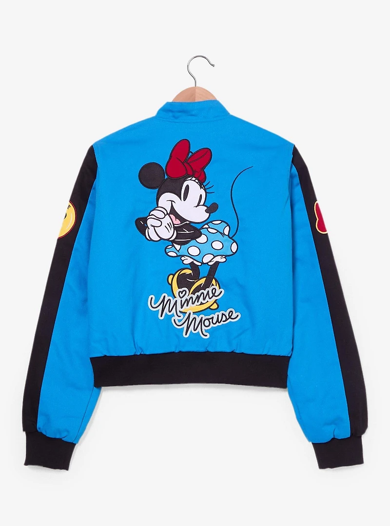 Disney Minnie Mouse Icons Women's Plus Cropped Moto Jacket — BoxLunch Exclusive