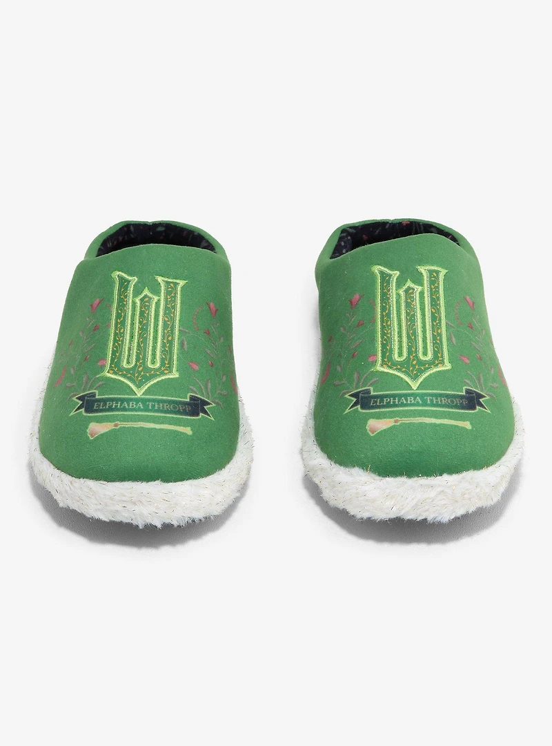 Wicked Elphaba Floral Women's Slippers - BoxLunch Exclusive