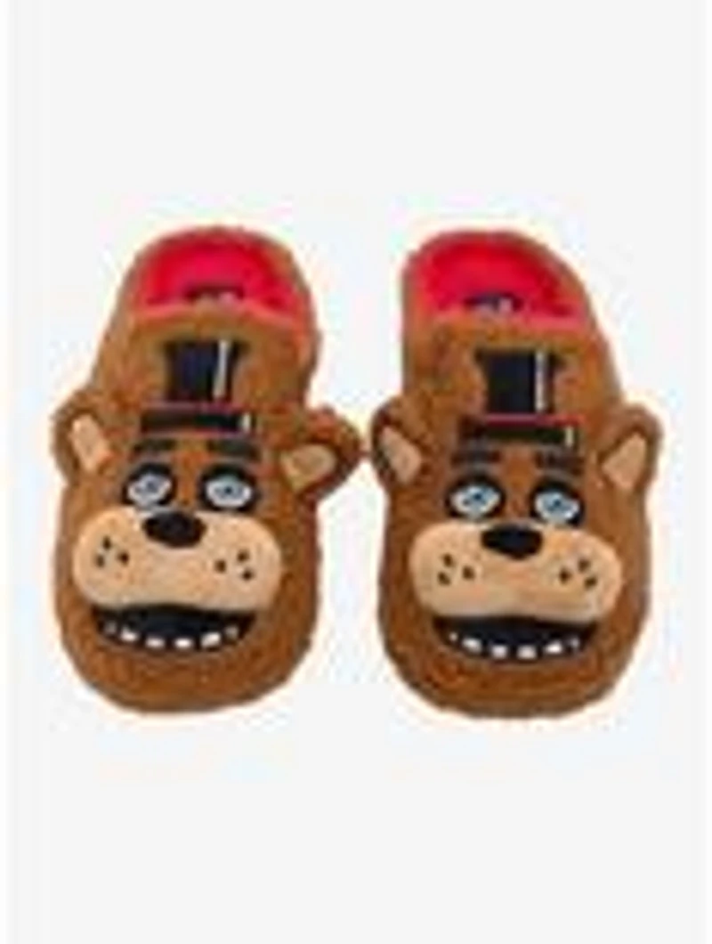 Five Nights at Freddy's Fuzzy Freddy Fazbear Men's Slippers - BoxLunch Exclusive