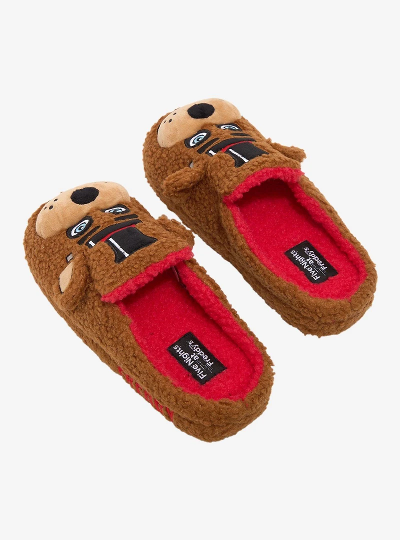 Five Nights at Freddy's Fuzzy Freddy Fazbear Men's Slippers - BoxLunch Exclusive