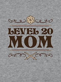 Dungeons & Dragons Level 20 Mom Cap Sleeve Baby Rib Women's Crop Top