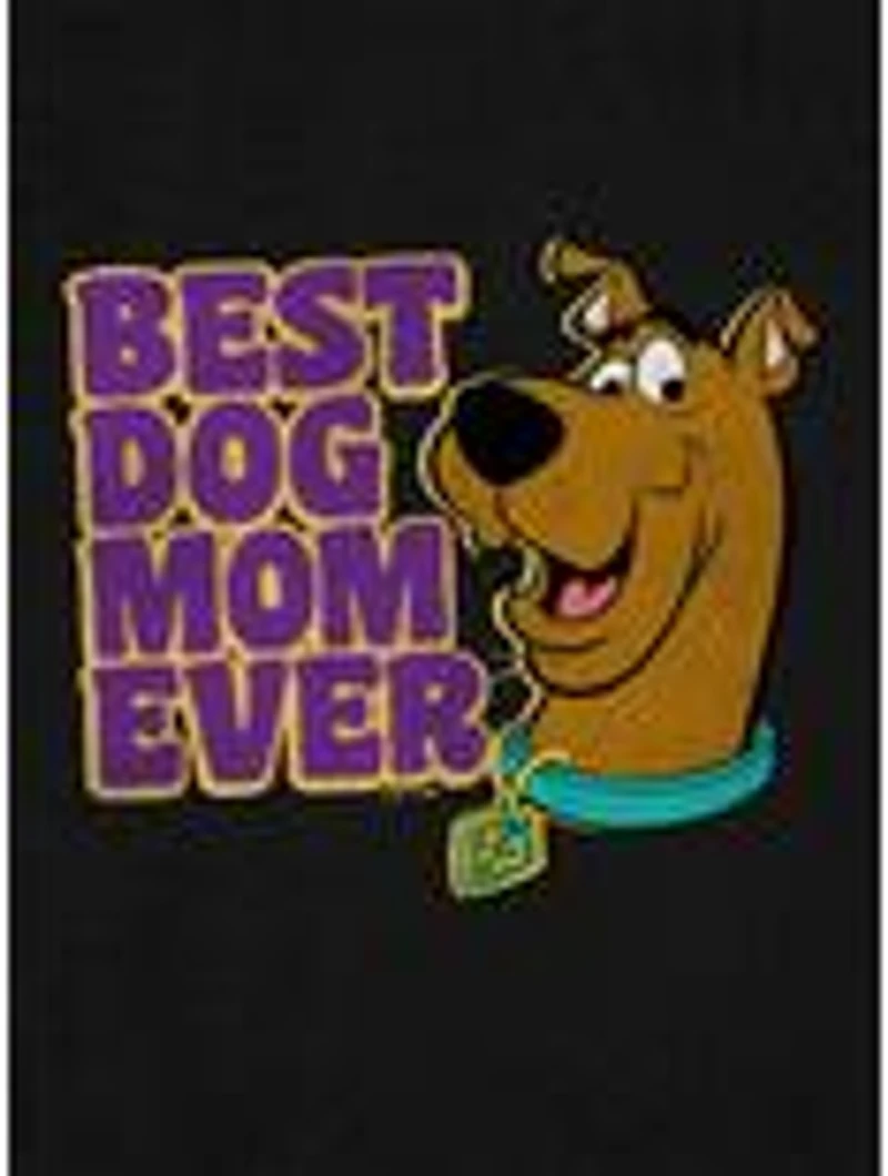 Scooby-Doo! Best Dog Mom Ever Cap Sleeve Baby Rib Women's Crop Top