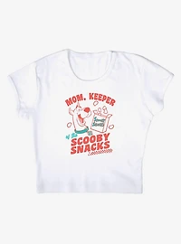 Scooby-Doo! Mom Keeper Scooby Snacks Cap Sleeve Baby Rib Women's Crop Top