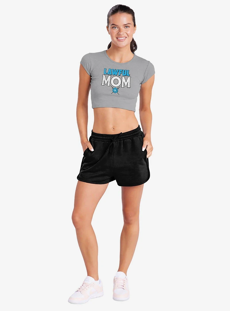 Dungeons & Dragons Lawful Mom Cap Sleeve Baby Rib Women's Crop Top