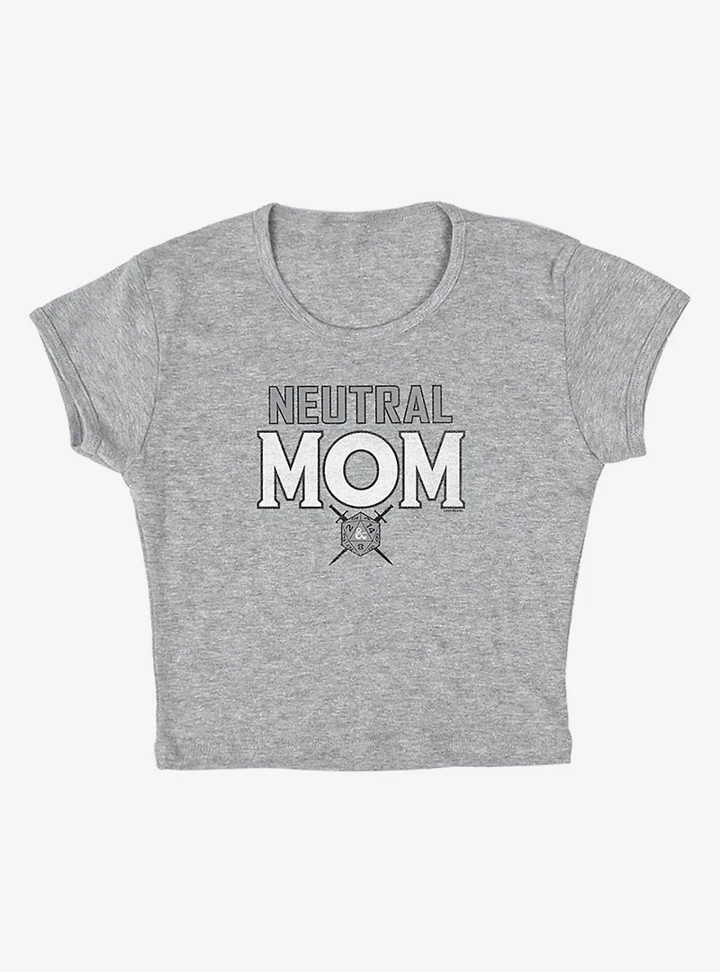 Dungeons & Dragons Neutral Mom Cap Sleeve Baby Rib Women's Crop Top