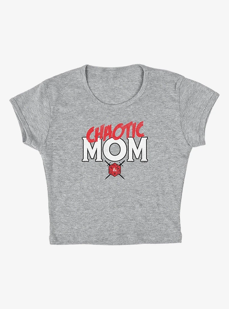 Dungeons & Dragons Chaotic Mom Cap Sleeve Baby Rib Women's Crop Top