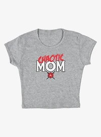 Dungeons & Dragons Chaotic Mom Cap Sleeve Baby Rib Women's Crop Top