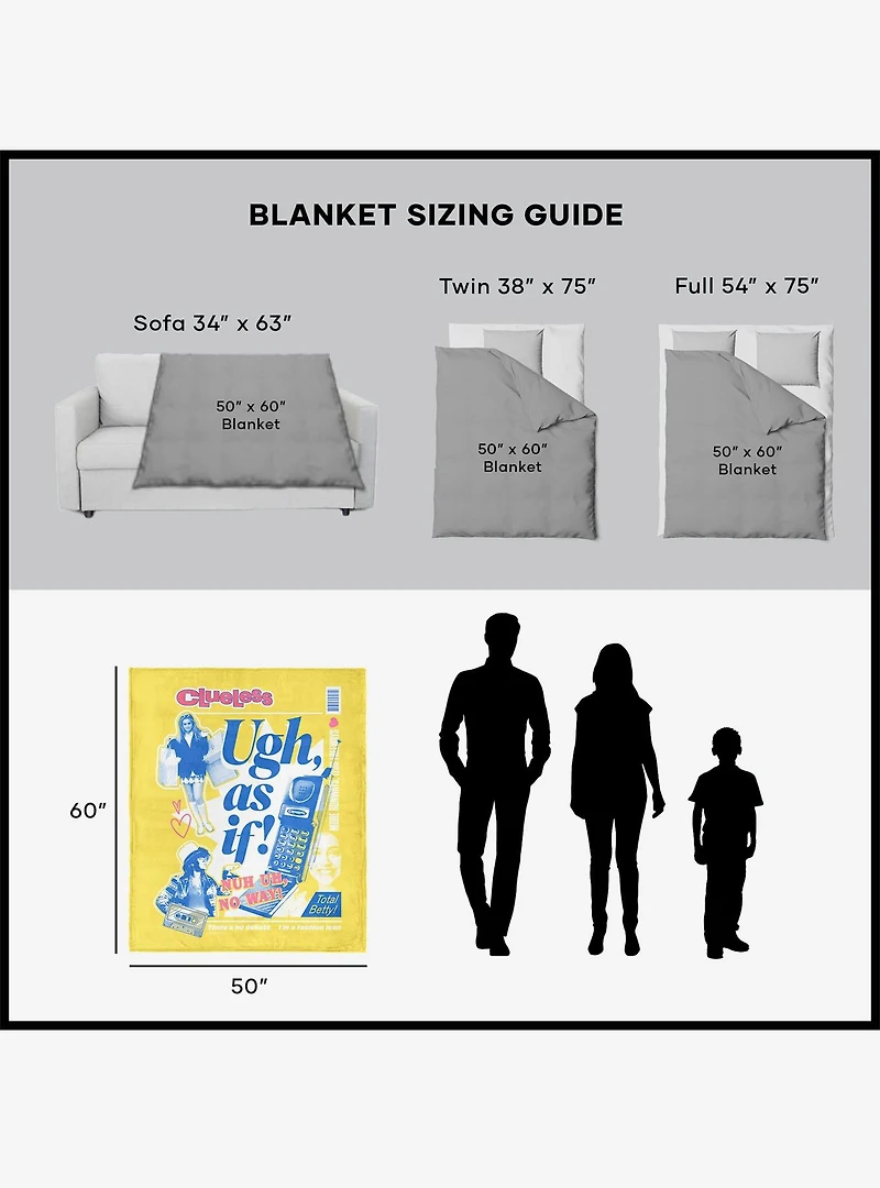 Clueless Ugh As If Silk Touch Throw Blanket