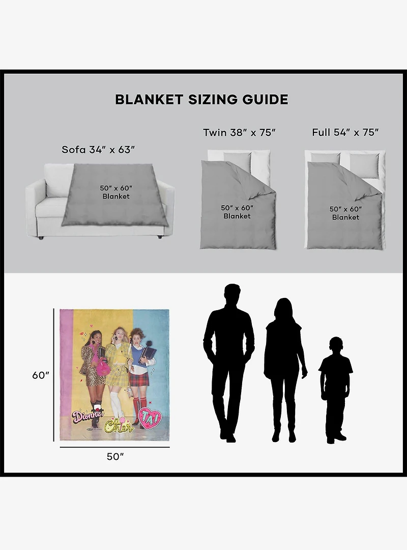 Clueless Dionne Cher Tai Silk Touch Throw Blanket